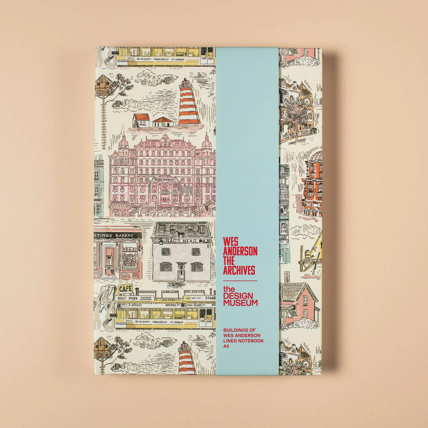 Wes Anderson Buildings A5 Notebook - Image 2